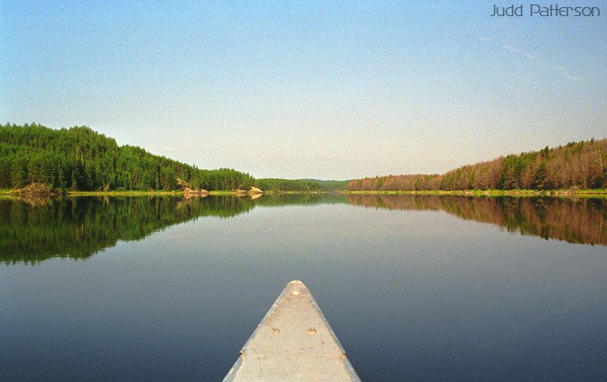 Canoeing on Glass, Quetico Provincial Park, Ontario, Canada