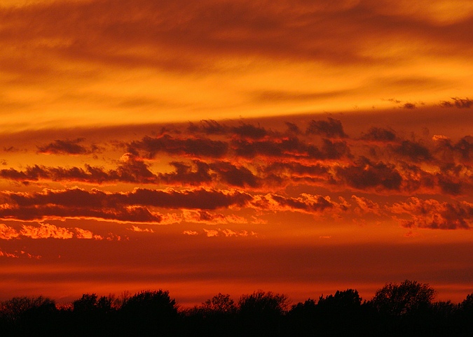 Sunset over Manhattan, Manhattan, Kansas, United States