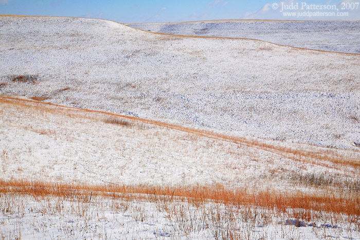 Snow Covered Hills, Konza Prairie, Kansas, United States