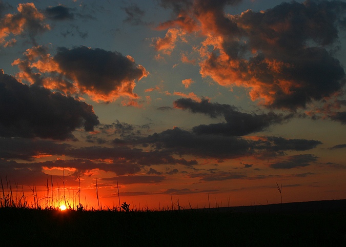 Konza Sunset, Konza Prairie, Kansas, United States